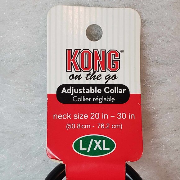 NEW! L/XL KONG Pink & Black *On the Go* Braided Reflective Adjustable Dog Collar - Picture 11 of 12
